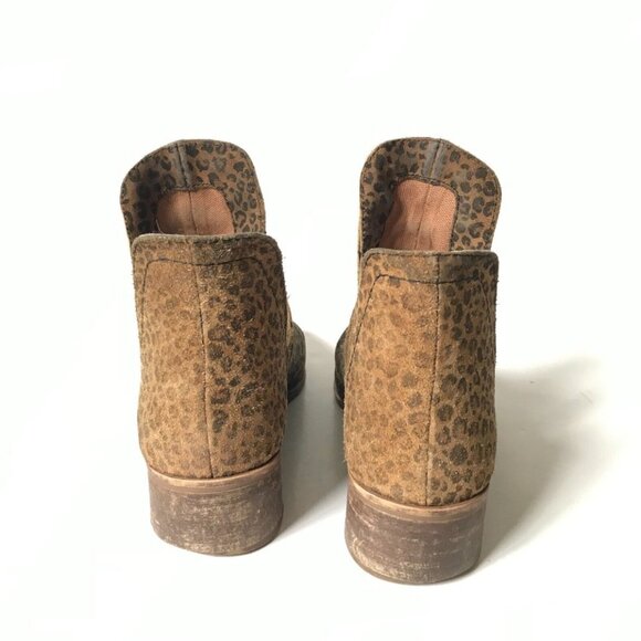 Anthropologie Coconuts Matisse Pronto Leopard Bootie Boots Womens 7.5 Tan Brown - Picture 7 of 12